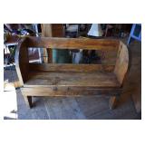 Antique solid wood bench 48"x12"x36"