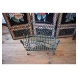 Vintage metal magazine rack