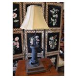Antique cast iron water pump converted to a lamp