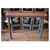 Primitive hand made console table 44"x16"x32"