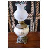 Rare Antique H. B. & H oil lamp