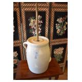 Antique Louisville Pottery Indian Head #5 Churn