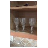 6 pc crystal marked France on bottom