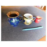 Lot of 3 small pottery vases