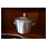 Mid century hammered aluminum ice bucket