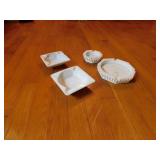 Milk glass ash trays