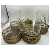 5 DECORATIVE GLASS VOTIVES
