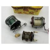 3 VINTAGE FISHING REELS