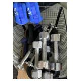 BASKET OF MISC WEIGHTS