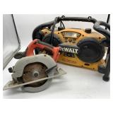 DEWALT STEREO AND MILWAUKEE  SAW