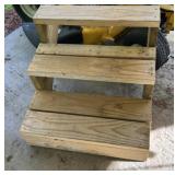 3 wooden steps