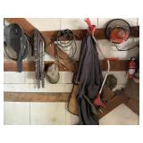 Items on wall to the corner