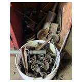 Everything in bucket and behind it