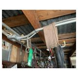 Everything hanging on garage door nail