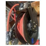 Air hose reel with hose