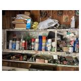 Items on white shelf