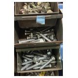 (3) bins of assorted bolts