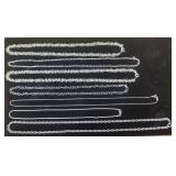 ESTATE STERLING SILVER NECKLACES!! 7X BID.