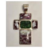 "JAY KING" DESERT ROSE TRADING CROSS PENDANT!!