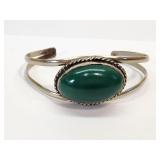 GREEN ONYX & STERLING BRACELET!!