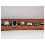 ESTATE STERLING SILVER RINGS!! 6 X BID.