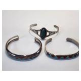 STERLING SILVER BRACELETS!! 3X BID.