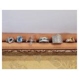 ESTATE STERLING RINGS!! 6X BID.