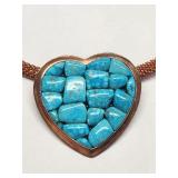 "JAY KING" COPPER & TURQUOISE NECKLACE!!
