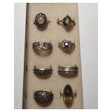 STERLING SILVER ESTATE RINGS!! 8 X BID.