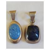 ESTATE STERLING SILVER PENDANTS!! 2 X BID.