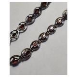 STERLING & GARNET NECKLACE!!