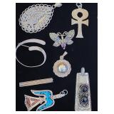 ESTATE STERLING BROACHES & PENDANTS!! 8X BID
