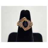 14KT GOLD DIAMOND & TOPAZ RING!!