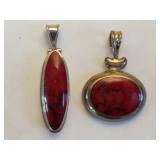 EXTREME ESTATE STERLING PENDANTS!! 2 X BID