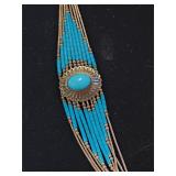 NATIVE AMERICAN LIQUID SILVER NECKLACE!!