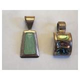 ESTATE STERLING HEAVY PENDANTS!! 2 X BID.