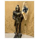 INCREDIBLE 48" METAL KNIGHT WITH FLAG!!