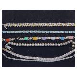 STERLING SILVER ESTATE BRACELETS!! 6 X BID.