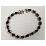 10KT GOLD & BLUE TOPAZ BRACELET!!