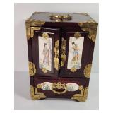MID CENTURY ELABORATE ASIAN JEWELRY CHEST!!