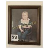 Framed folk art picture