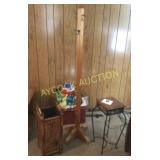 Wooden coat rack, plant stand and umbrella stand