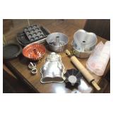 Baking pans, measuring cups, cake molds, etc.