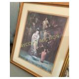 Set of framed oriental pictures