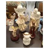 Box full of angel figurines