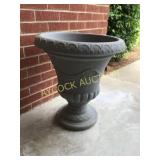 Large plastic (grey) flower pot