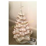 White & gold ceramic Christmas tree