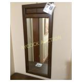 Long wooden mirror