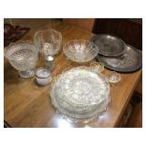 Box with glass serving pieces