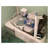 Large selection of plastic containers, laundry